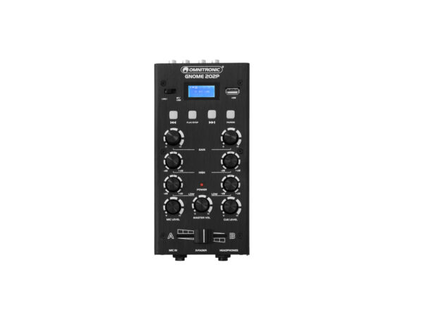 OMNITRONIC GNOME-202P, 2-kanálový, USB, MP3, Bluetooth, černý