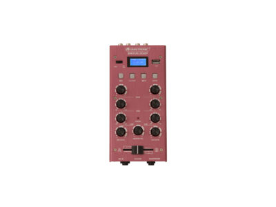 OMNITRONIC GNOME-202P, 2-kanálový, USB, MP3, Bluetooth, červený