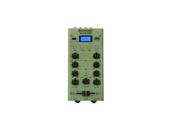 OMNITRONIC GNOME-202P, 2-kanálový, USB, MP3, Bluetooth, zelený