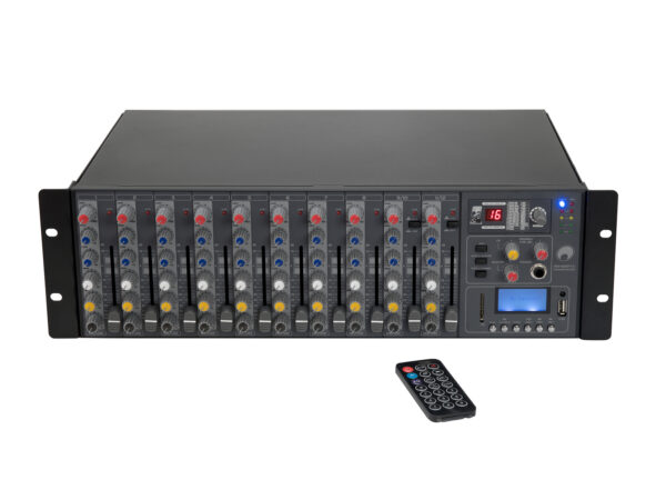 OMNITRONIC RM-1422FXA USB Rack Power Mixer - Image 2