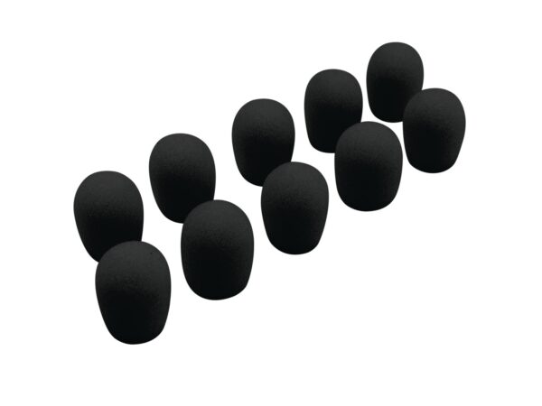 Omnitronic UHF-100 mikrofonní protivětrné kryty, černé, 10ks