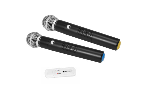 Omnitronic UWM-2HH USB, bezdrátový mikrofonní set, 2x ruční mikrofon