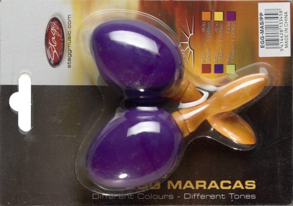 Stagg EGG-MA S/PP, pár vajíček, krátká rukojeť, purpurové - Image 2