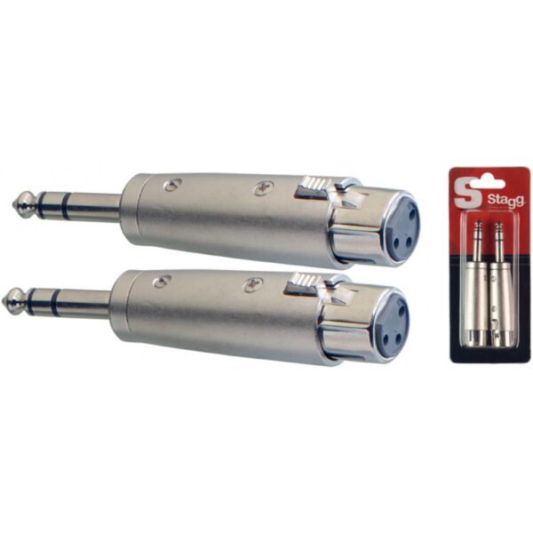 Stagg AC-XFPMSH, redukce XLR samice – Jack 6,3 mm samec stereo, 2 ks - Image 2