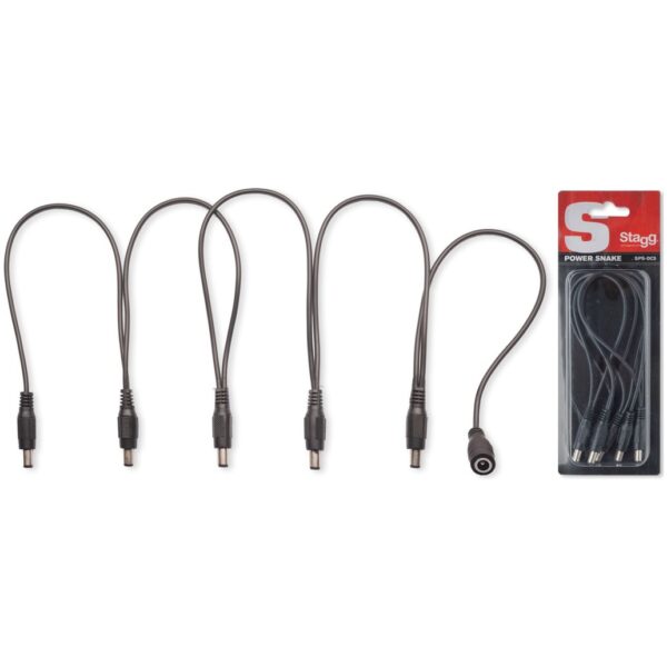 Stagg SPS-DC-5M1F, napájecí kabel pro pedálové efekty, 1x DC samec/5x DC samice - Image 2