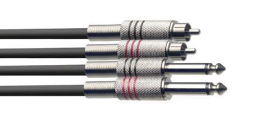 Stagg STC060PCM, kabel dvojitý, 2x JACK/2x RCA, 0,6m