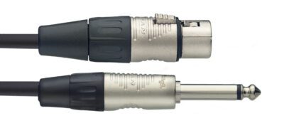 Stagg NMC6XPR, mikrofonní kabel XLR samice – Jack 6,3 mm mono samec, 6m
