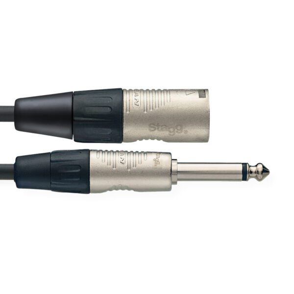 Stagg NAC1PXMR, XLR samec - Jack 6,3 mm samec mono, délka 1 m - Image 2