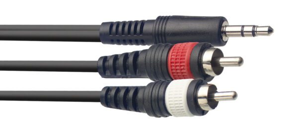 Stagg SYC6/MPS2CM E, kabel mini stereo JACK/2x RCA, 6m