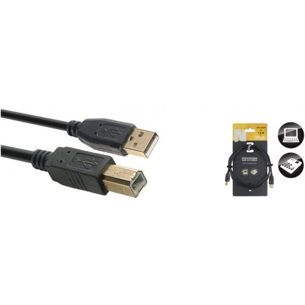 Stagg NCC1,5UAUB, kabel USB 2.0, USB A/USB B, 1,5m - Image 2