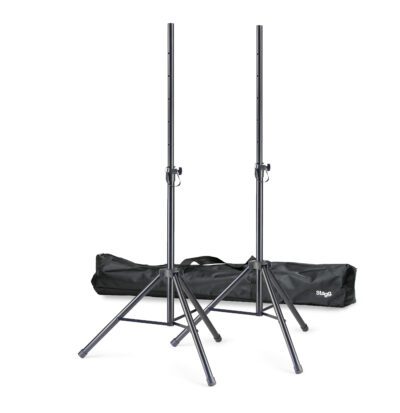 Stagg SPSQ10 SET, sada reproduktorových stojanů v přepravním obalu, 113-187 cm, 50 kg