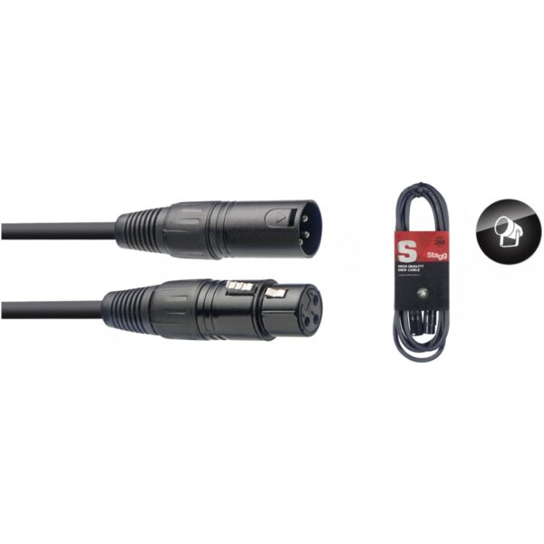 Stagg SDX3, DMX kabel 3-pin XLR/XLR, 3m - Image 2