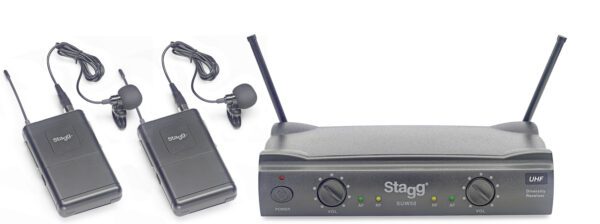 Stagg SUW 50 LL EG, 2-kanálový bezdrátový mikrofonní set 863,8 MHz / 864,5 MHz