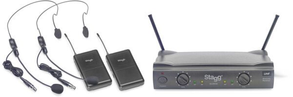 Stagg SUW 50 HH EG EU, 2-kanálový bezdrátový mikrofonní set 863,8 MHz / 864,5 MHz