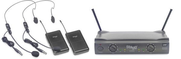 Stagg SUW 50 HH FH EU, 2-kanálový bezdrátový mikrofonní set 864,2 MHz / 864,7 MHz