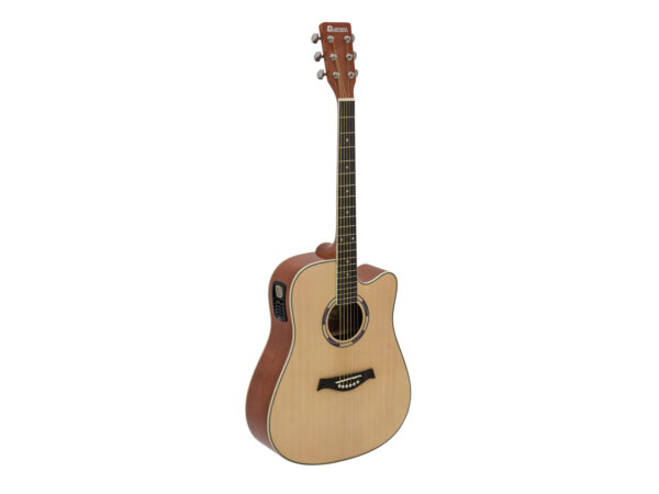 Dimavery DR-520, elektroakustická kytara typu Dreadnought, přírodní
