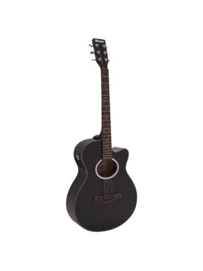 Dimavery AW-400, elektroakustická kytara typu Folk, černá