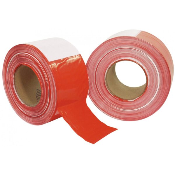 Páska PVC červeno-bílá 80mm x 500m - Image 2