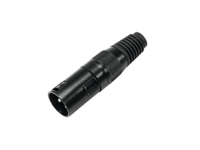 XLR zástrčka ROAD METAL, celočerná