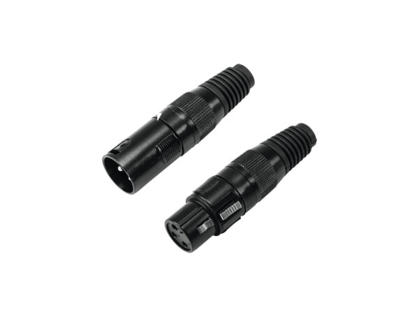 Omnitronic XLR zásuvka a zástrčka 3-pinová černá, 5 párů