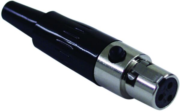 Mini XLR zásuvka, černá, 3 pólová - Image 2