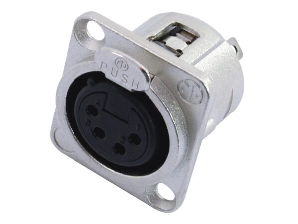 Neutrik XLR NC4-FDL-1, zásuvka na zabudování