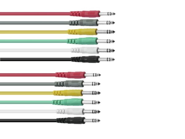 Patchcord kabel Jack 6,3 stereo 6ks, 60cm