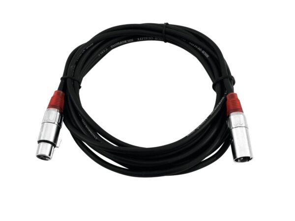 Kabel MC-50R, zástrčka - zásuvka, XLR, symetrický, červený, 5m - Image 2