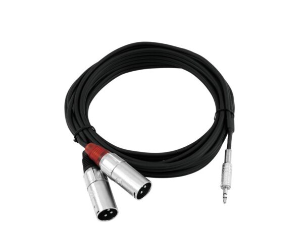 Kabel AC40-15 Jack 3,5 stereo - 2x XLR samec, 1,5 m - Image 2