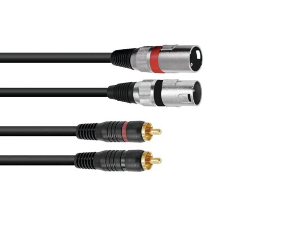 Kabel XC2-60 2x RCA - 2x XLR samec, 6 m