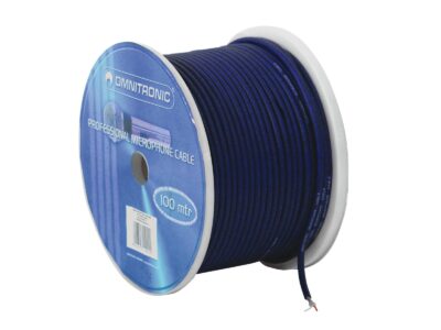 Omnitronic mikrofonní kabel, 2x 0,22qmm stíněný, modrý, cena / m