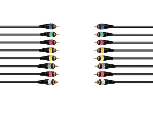 Snake kabel 8x RCA - 8x RCA, 15 m