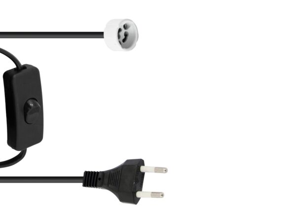 Kabel napájecí s paticí GU-10, vypínač, vidlice