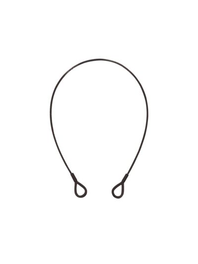 Ocelové jistící lanko 3 mm x 600 mm, černé s koncovými úvazky