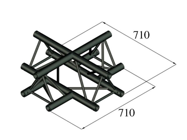 Trilock S-PAC-41 4-koncový křížový díl