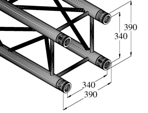 Quadsystem TQ390 500 rovný díl - Image 2