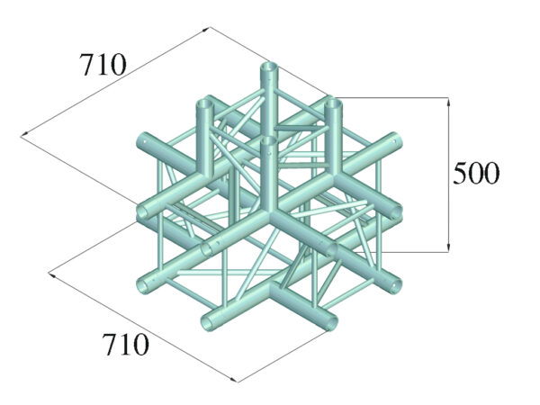 Alutruss Quadlock S6082C-51 5-Way Cross Piece - Image 2