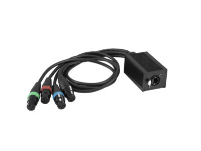 Eurolite DNK-2, síťový rozbočovač DMX signálu, 1x RJ45/4x XLR samice
