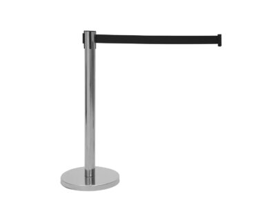 Eurolite bariérový systém, sloupek s černou zatahovací páskou