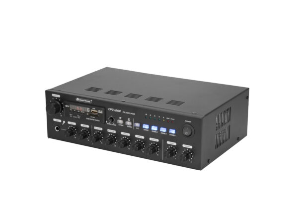 Omnitronic CPZ-120P PA, 100V 4-zónový mixážní zesilovač, 120W, BT/MP3/FM - Image 2