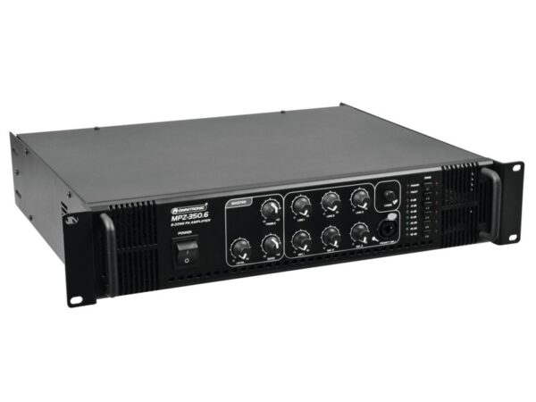 Omnitronic MPZ-350.6, 100V 6-zónový mixážní zesilovač, 350W - Image 2