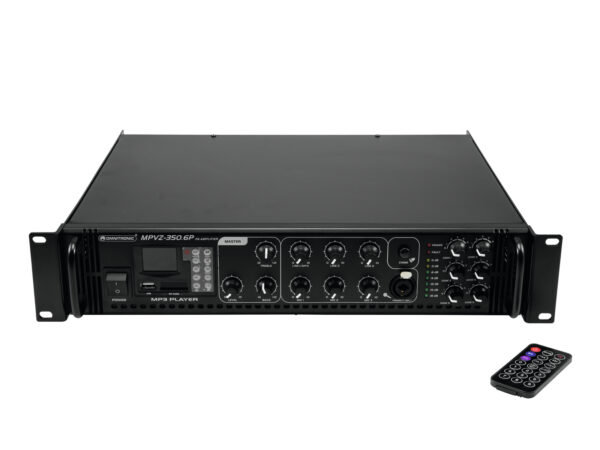 Omnitronic MPVZ-350.6P, 100V 6-zónový mixážní zesilovač, 350W, MP3