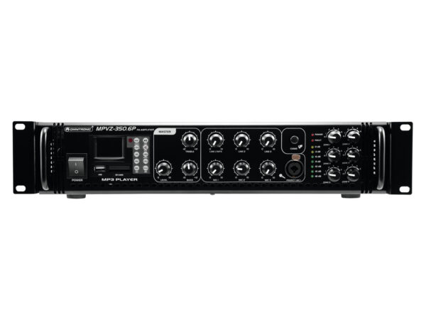 Omnitronic MPVZ-350.6P, 100V 6-zónový mixážní zesilovač, 350W, MP3 - Image 2