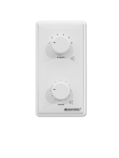 Omnitronic PA ovladač hlasitosti/volič programů 5W mono, bílý