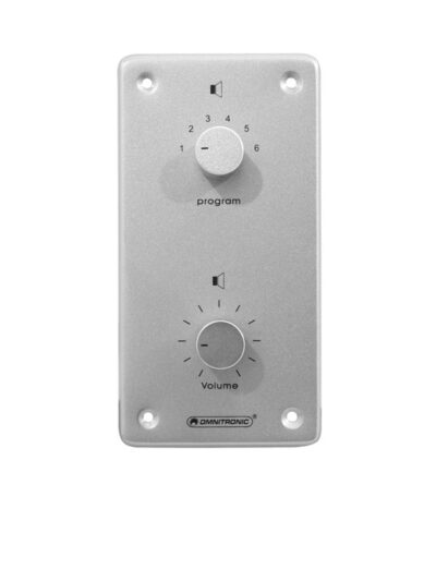 Omnitronic PA ovladač hlasitosti/volič programů 10W mono, stříbrný
