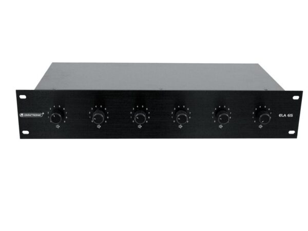 Omnitronic 6-ti zónový PA ovladač hlasitosti 45W stereo, černý