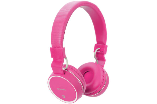 AV:link PBH-10 bezdrátová Bluetooth SD sluchátka, růžová