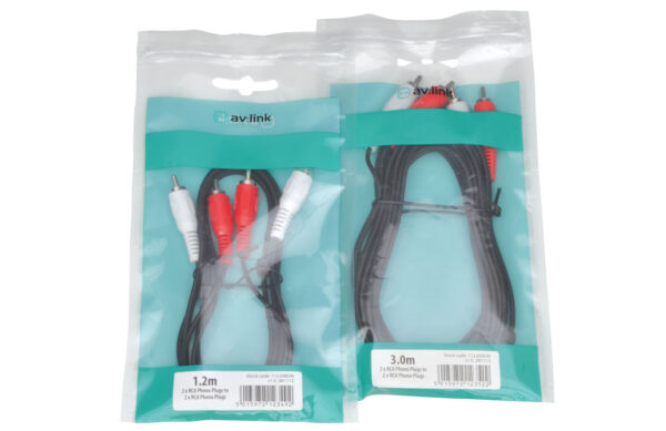 AV:link kabel 2x RCA samec - 2x RCA samec, 1.2m