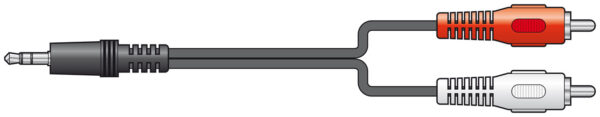 AV:link kabel Jack 3.5mm stereo samec - 2x RCA samec, 5m