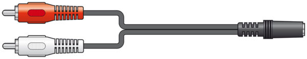 AV:link redukce 2x RCA samec - 1x Jack 3.5mm stereo samice, 0.2m - Image 2